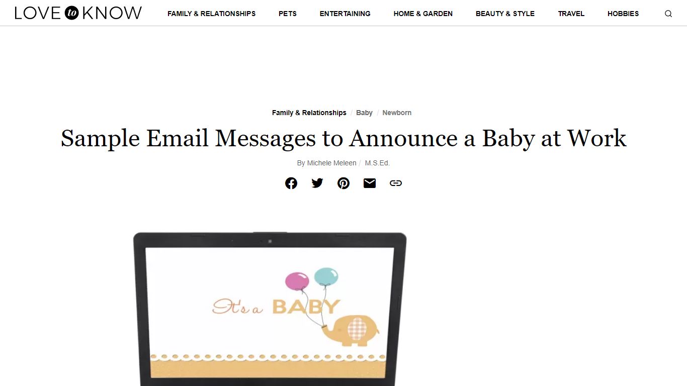 Sample Email Messages to Announce a Baby at Work