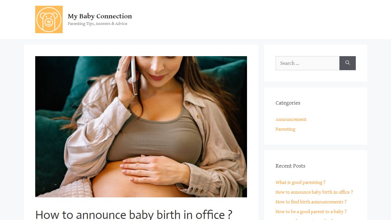 How to announce baby birth in office - My Baby Connection
